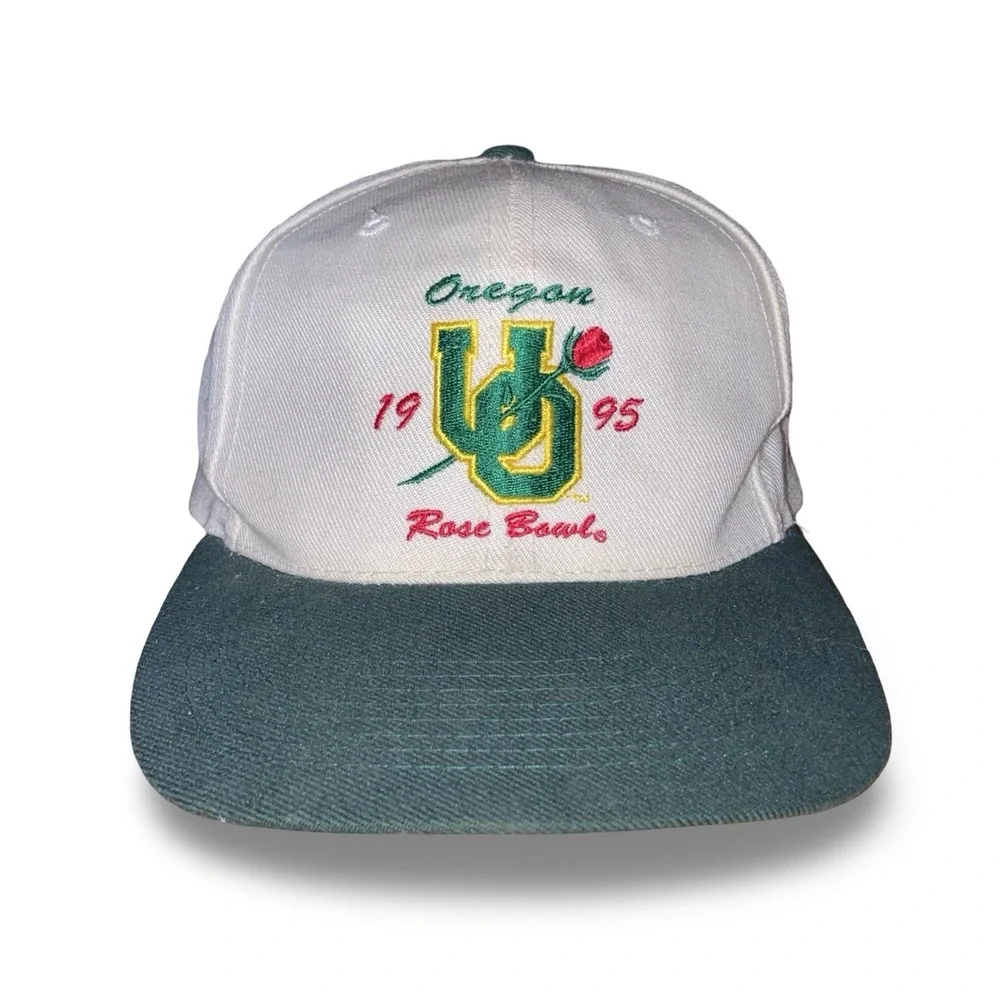 Vintage 1995 Oregon Ducks Rose Bowl Snapback Hat OTTO Cap Pacific-10 One Size